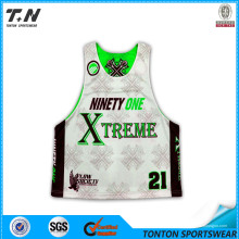 Hight calidad precio barato por encargo Sublimación juventud Lacrosse Jersey reversible